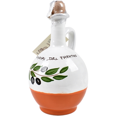 Ekstra jomfruolivenolje i keramikkrukke