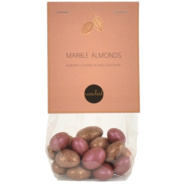 Mandel Dragee - Marble Almonds i pose med top